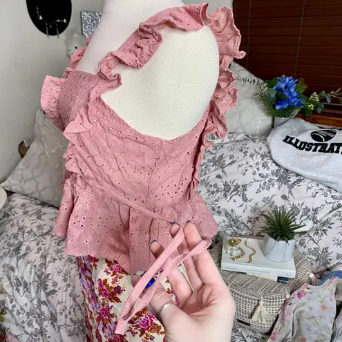Boutique NEW Pink Eyelet Top