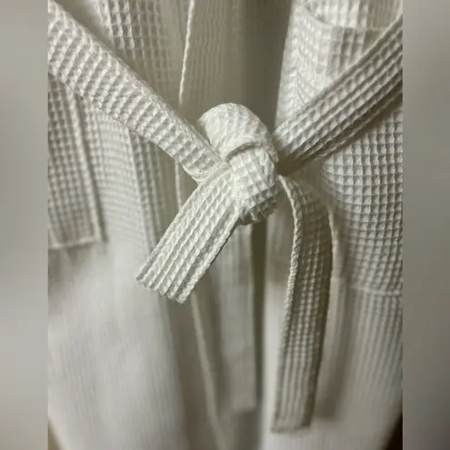 Luxor Linens "Hers" Egyptian Cotton Waffle Weave Spa Robe, White, OSFM White Size undefined