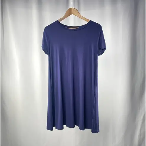 Piko 1988 The Perfect Piko Short Sleeve Swing Dress in Navy Size Small Blue