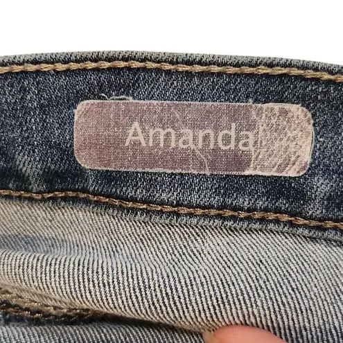 Gloria Vanderbilt Classic Blue Denim High Rise Amanda Skinny Jeans Sze 14 Missy