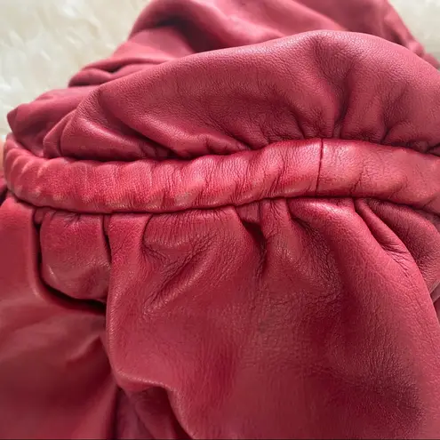 Elie Tahari ππ Red/Berry Leather Bag With Chain and Leather Straps