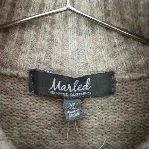 Marled Reunited Clothing NWT  Quarter Zip Sweater Gray Size XS