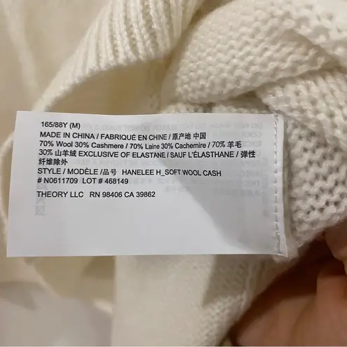 Theory 100% wool & cashmere cardigan in cream