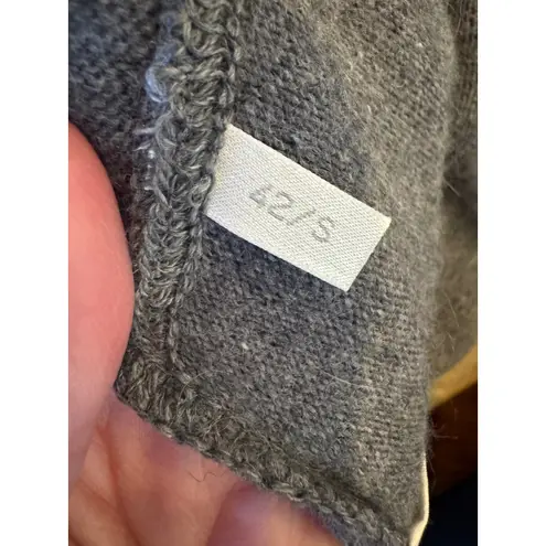 Iceberg Sweater Women Small Gray Wool Blend Knit Argyle Hooded Pullover Vintage