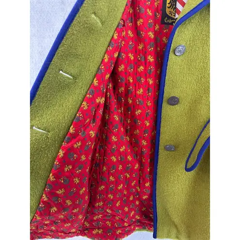 Loden Coat Original Imported Size 6 Coat Belted Button Up West Germany Green Vtg