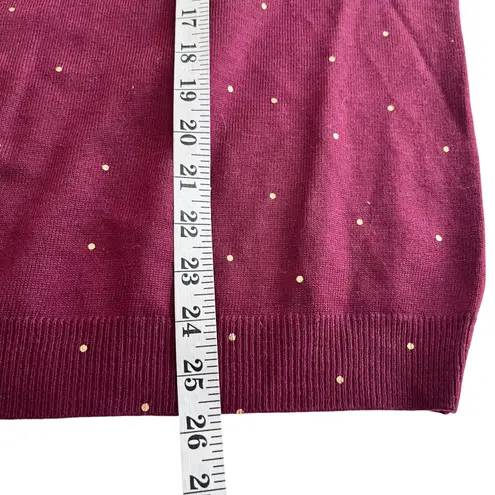 Eiger Weger Burgundy Gold Polka Dot Cardigan