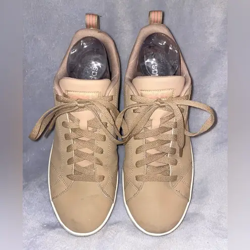 Adidas VS Advantage Women’s Beige Lace Up Tennis Shoes Sneakers ART F34441 Tan