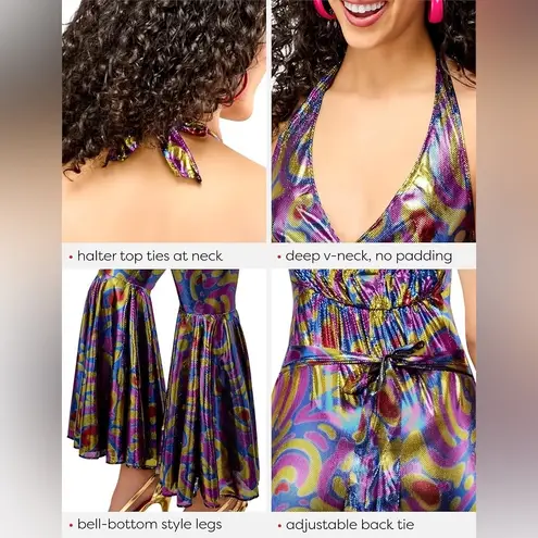 Forum Novelties NWOT Funky Dancing 70's Disco Costume Multicolor Size XS/S