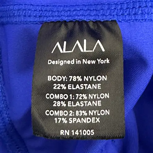 Alala Vamp Sports Bra Womens M Blue Racerback Stretch Athleisure Gym Lightweight