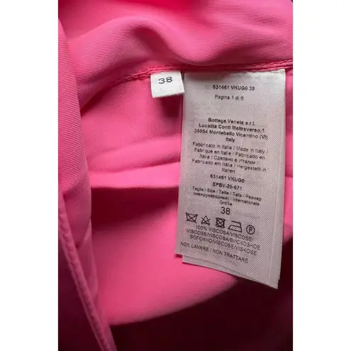 Bottega Veneta New Two-Tone Barbie Pink Cut-Out Midi Dress, US 2/IT 38