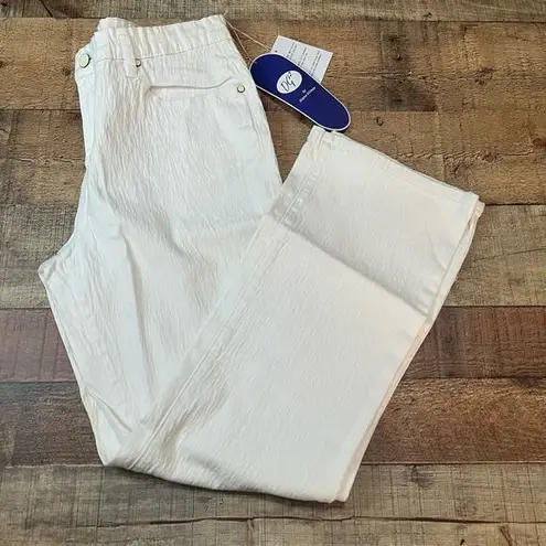 Diane Gilman DG2 | NEW Cream Stretch Denim Straight Leg Jeans Sz 10 P