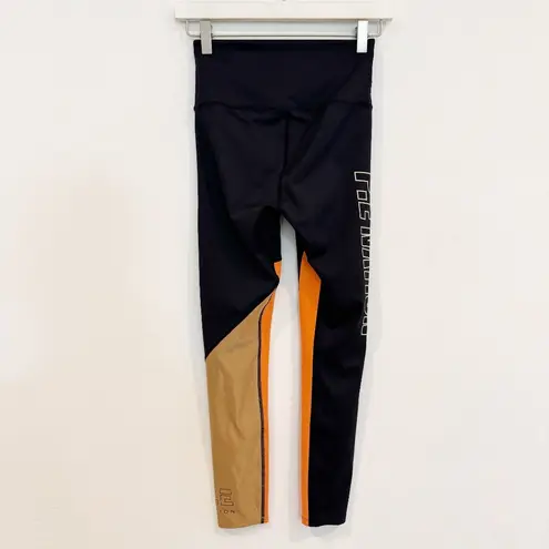 PE Nation High Rise Logo 7/8 Athletic Workout Leggings Gym Pant Activewear Small Black