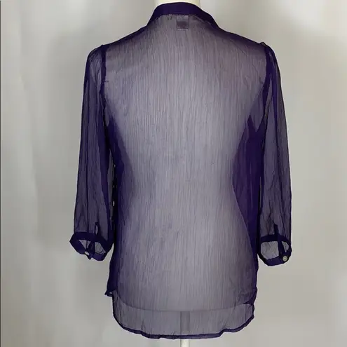 Kenar EUC semi sheer pullover blouse