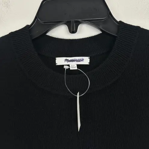 Madewell  Merino Wool Sweater Maxi Dress A Line Minimalist Black Stretch XXS NWT