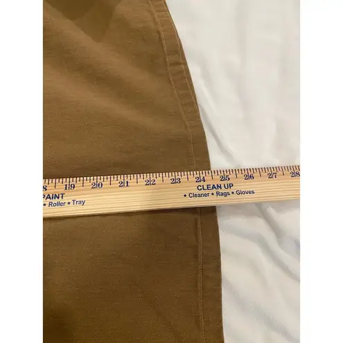 Ruff Hewn Vintage Size 8 A-Line Khaki Pleated Skirt Tan 100% Cotton Made in USA