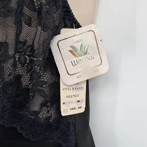 Wacoal Black Lace Trim Slip Camisole Nightgown Lingerie Womens M NEW