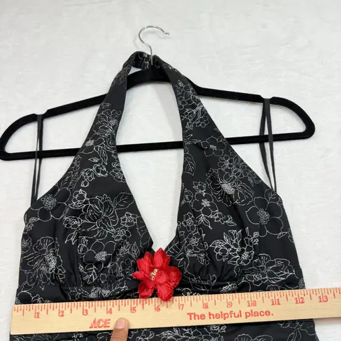 Ruby Rox XS Halterdress Floral Red Tulle Black Pinup Coquette WhimsyGoth Holiday