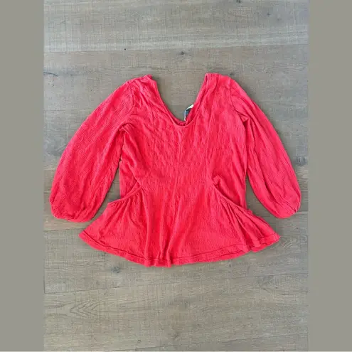 Free People  fp beach red bayside v-neck mini dress