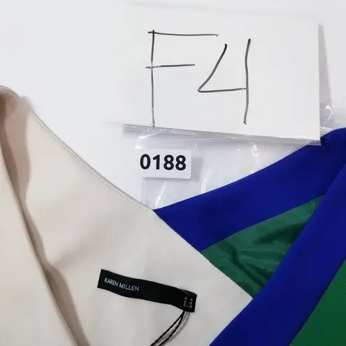 Karen Millen Color Block Sheath Dress New with FLAWS Stains