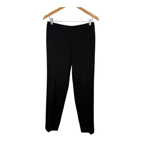 St. John Black Pants Straight Leg Dress Slacks Trousers Slits Spring 2010 Size 6