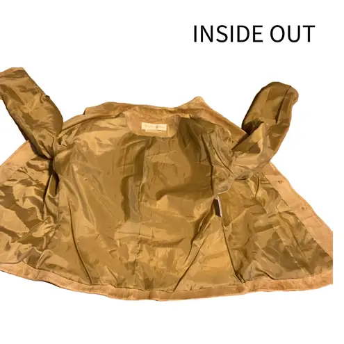 MARGARET GODFREY VINTAGE 1990'S TAN BLAZER STYLE SUEDE JACKET (PS) Size undefined