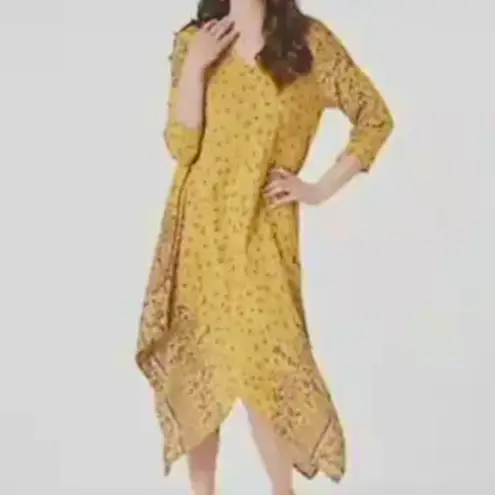 Tolani NWT Collection Dana Dress Gold Floral Size Medium