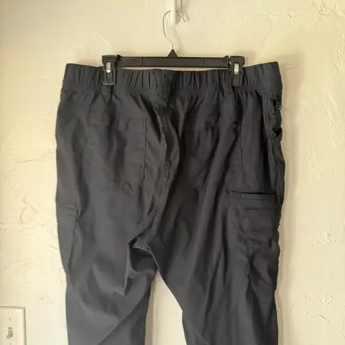 Duluth Trading Black Cargo Pants Womens 18W Elastic Waist Pockets Lightweight