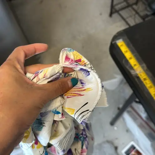 Vintage Diversity abstract colorful button down 80s quirky made in USA size S