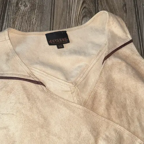 Shyanne vest western Beige Sleeveless XS faux suede leather lightweight cowgirl