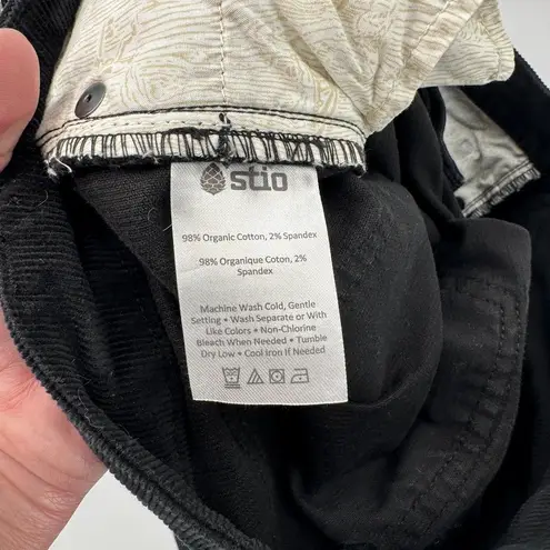 Stio Rivet Cord Corduroy Pants Womens 4R Black Organic Cotton Size 4