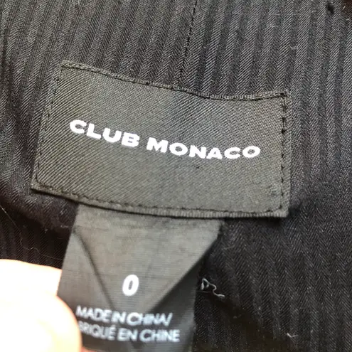 Club Monaco black double breasted blazer suit jacket 0