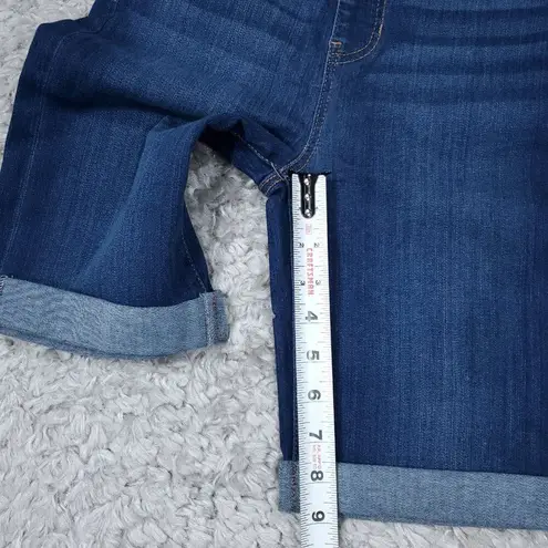 Liverpool Chloe Bermuda Pull On Stretch Jean Shorts Size 2 26 Blue Rolled