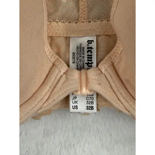 B.tempt'd  32B Bra T‎ Back Lace Racerback Wireless Padded Beige - Image 2