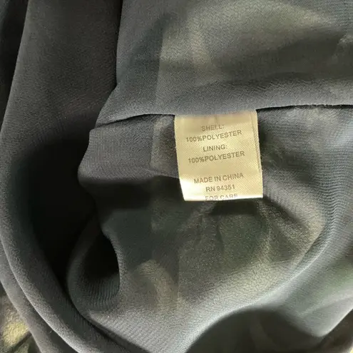 Jade Green and Black Patterned Midi Dress Size M