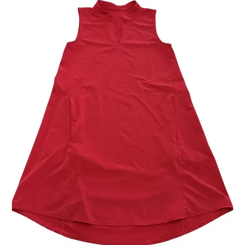 Oiselle Dress Womens X Small Red Roga Athletic Stretch Casual Polo Pockets
