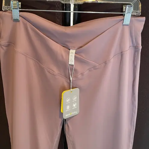 NWT Lemonsky Flare Yoga Pants w/ Crossover Waist, Brown and Purple, 2X
