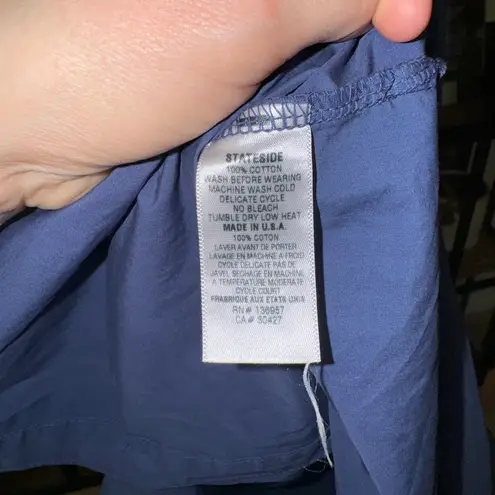 Stateside poplin structued maxi shirt dress midi aline button down anthropologie