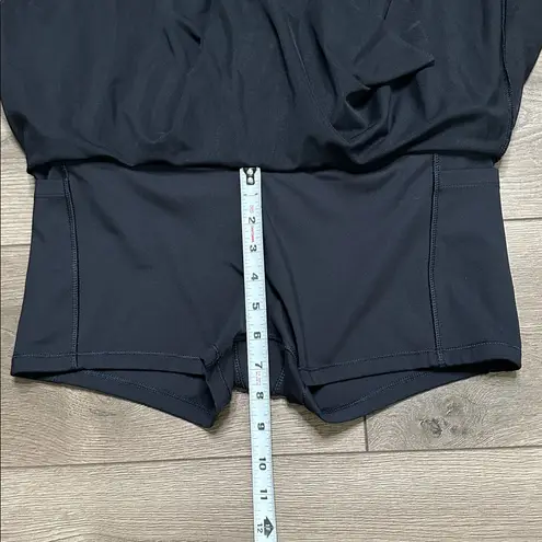 IBKUL 13” Black Pleated Tennis Skirt Side Pockets Size Medium