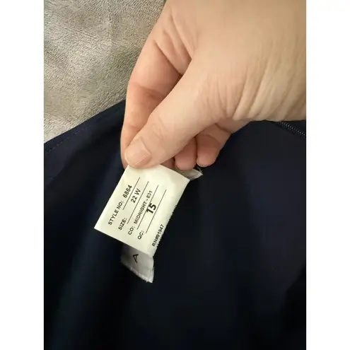 After Six NWOT After Size Formal Gown DRAPED TULIP BRIDESMAID DRESS Size 22 W Blue