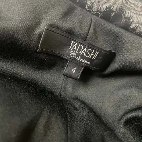 Tadashi Shoji Collection Black Beaded Evening Jacket Sz 4 Special Occasion Silk