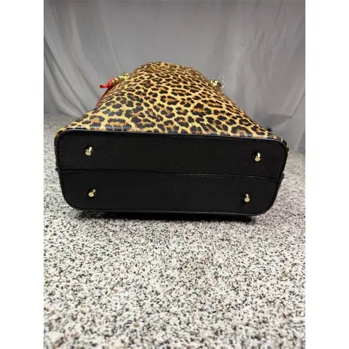 Montana West Leopard Print Tote Bag with Chain Straps for Women