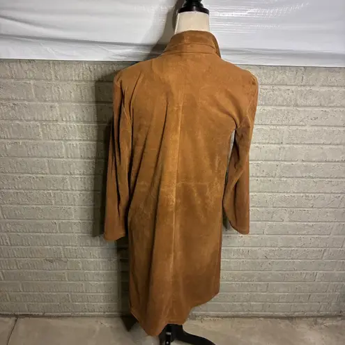 Cupcakes and Cashmere Women's Brown Suede Waterfall Duster Cardigan XS