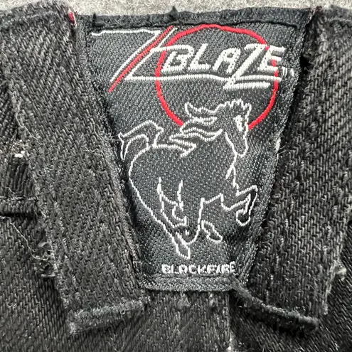 Blaze Vintage Jeans Womens 26 Black White Dot High Rise Western Bareback Rodeo