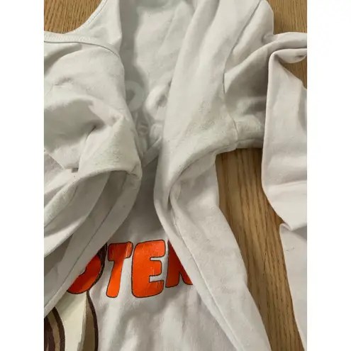 Hooters B25-35 Women’s girl worn rare Uniform Long Sleeve V-Neck Tshirt Xs/Small