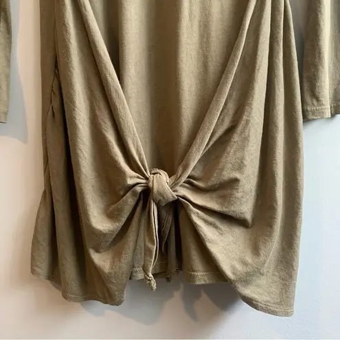 Michael Stars NWT Faux Wrap Tie Waist Long Sleeve Tee Dress Size Large