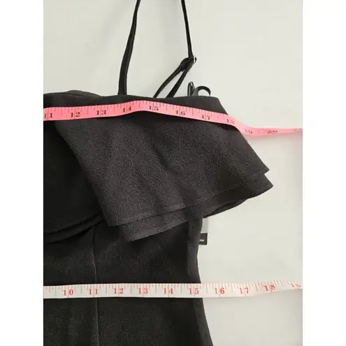 Karl Lagerfeld Little Black Dress Ruffle Top Adjustable Straps Size 4