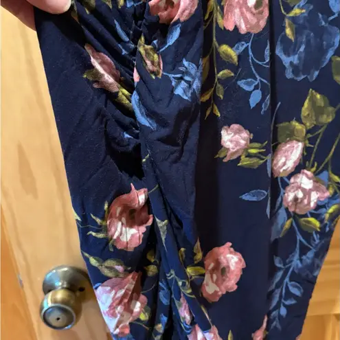 Motherhood Maternity Navy Floral Midi Dress size XS