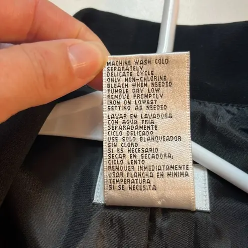 Vintage blazer Ann Travis black embroidered size 10 loop knot fall blazer jacket