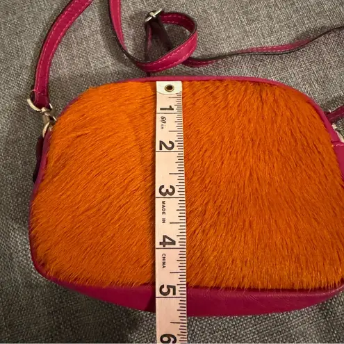 LAURA DI MAGGIO Orange and Pink Crossbody Bag Made in Italy