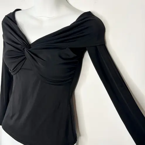PRABAL GURUNG Top Womens Size XS Off Shoulder Classic Chic Holiday Event Party Black